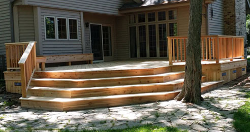 Naperville Creative Custom Deck Builder Patio Remodeling design custom made